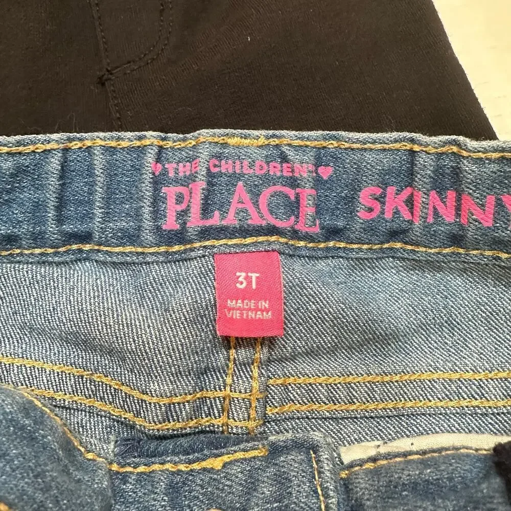 Bundle of Toddler Girls Bottoms sz 3T Jeans and Black Pants